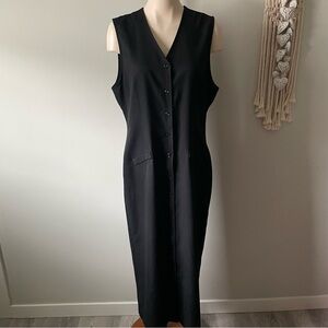 90s Vintage Northern Traditions Basic Minimalist Front Button Down Dress